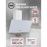 Кухонная вытяжка MBS ALPINIA 150 GLASS WHITE 5403