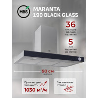 Кухонная вытяжка MBS MARANTA 190 BLACK GLASS 5101