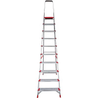 Профессиональная стремянка Новая Высота NV3117, 1x10 ступеней 130 мм, Max нагр. 180 кг, 2К башмаки, 3117110