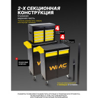 Инструментальная тележка WMC TOOLS с набором инструментов 257 предметов WMC-257(50600)