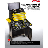 Инструментальная тележка WMC TOOLS с набором инструментов 257 предметов WMC-257(50600)