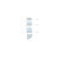 Угловая полка ЧМЗ 21.8x21.8x56.6 см 501-006-13