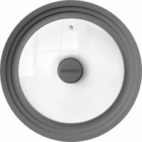 Универсальная крышка для любой сковороды и кастрюли DASWERK 3 размера (24-26-28 см) серая 607591