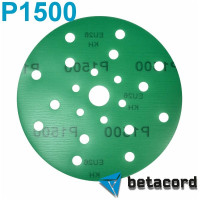 Материал абразивный в кругах 150 мм, 21 отверстие, на пластиковой основе, Р1500 BETACORD 605.1500
