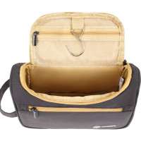 Дорожный несессер Torber чёрный/бежевый, полиэстер 300D, 24x16x9 см T055-BEI