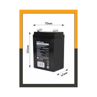 Аккумулятор свинцово-кислотный LA-445/70 4V 4.5Ah GoPower 00-00017386