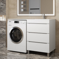 Тумба над стиральной машиной uperwood Tanos 60 см, напольная, белый 291020258