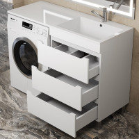 Тумба над стиральной машиной uperwood Tanos 60 см, напольная, белый 291020258