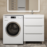 Тумба над стиральной машиной uperwood Tanos 60 см, напольная, белый 291020258