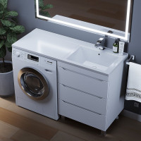 Тумба над стиральной машиной uperwood Tanos 60 см, напольная, белый 291020258