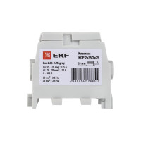 Распределительная клемма EKF КСР с двойным винтом 2x35/2x25 серая PROxima ksr-2.35-2.25-grey