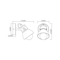 Спот Vele Luce Vulcano VL6544W01