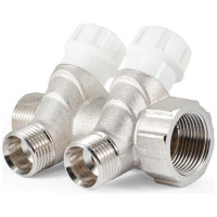 Коллектор с регулировочными вентилями PROFACTOR в/н 3/4" х 2 вых 1/2"нар  PF MV 268.2