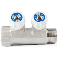 Коллектор с регулировочными вентилями PROFACTOR в/н 3/4" х 2 вых 1/2"нар  PF MV 268.2