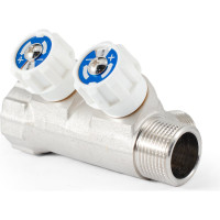 Коллектор с регулировочными вентилями PROFACTOR в/н 3/4" х 2 вых 1/2"нар  PF MV 268.2