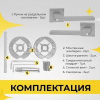 Ручка на раздельном тонком цинковом основании ABRISS R21.180 MCP (матовый хром) 30064