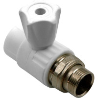 Прямой кран для радиатора РОСТерм ПП 20х1/2 НР radtapstrPPR20-1/2in