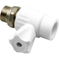 Прямой кран для радиатора РОСТерм ПП 25х3/4 НР radtapstrPPR25-3/4in