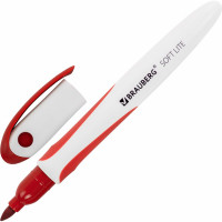 Стираемые маркеры для белой доски BRAUBERG SOFT LITE набор 4 цвета, 3 мм, резиновая вставка 152107