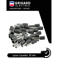 Наконечник-гильза Grisard Electric Е 4,0-09 4мм2 с изолированным фланцем серый (100шт) GE (E4009) GRE-014-0022