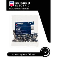 Наконечник-гильза Grisard Electric Е 4,0-09 4мм2 с изолированным фланцем серый (100шт) GE (E4009) GRE-014-0022