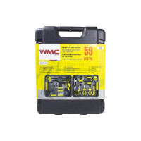 Набор инструментов с электрической дрелью WMC TOOLS 59 предметов, в кейсе WMC-1059(50733)