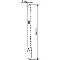 Пилки для лобзика по дереву TDM ELECTRIC HCS, 75х4 мм, криволинейный рез, T244D, упаковка 2 штуки, серия "Рубин", арт. SQ1089-0207