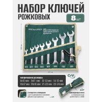 Набор рожковых ключей Rockforce 8 предметов RF-5084P(50698)