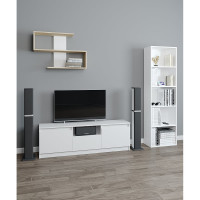 Тумба ТВ ФЕЛИКС МАРКЕТПЛЕЙС МКП-ТМТВ140x30-В1-1068 Белый шагрень ПК-МКП-ТМТВ140Х30-В1-1068