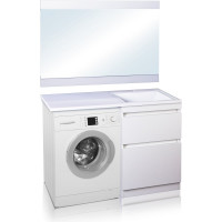 Напольная тумба Style Line "Даллас 120", Люкс белая, PLUS, ЭМАЛЬ СС-00002338