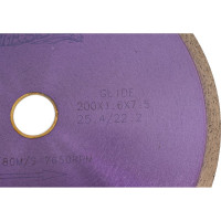 Диск алмазный сплошная кромка G/L по граниту 200D-1.6T-7.5W-25.4/22.2 MESSER 01-22-200