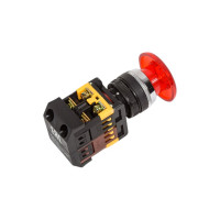 Красная кнопка EKF AELA-22 Гриб с подсветкой 220В NO+NC 10шт pbn-aela-1r-220