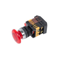 Красная кнопка EKF AELA-22 Гриб с подсветкой 220В NO+NC 10шт pbn-aela-1r-220