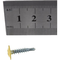 Прессшайба Качественный КРЕПЕЖ 4.2х19 мм, желтый цинк RAL 1018, сверло, 250 шт 0300191 КЧ