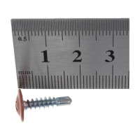 Прессшайба Качественный КРЕПЕЖ 4.2х16 мм, коричневая медь RAL 8004, сверло, 250 шт 0300223 КЧ