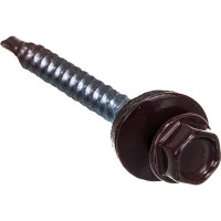 Кровельный саморез Качественный КРЕПЕЖ коричневый RAL 8017, 4.8х51 мм, 200 шт 1000121 КЧ