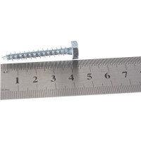 Шуруп с шестигранной головкой Качественный КРЕПЕЖ 6х40, 120 шт. 0300539 КЧ