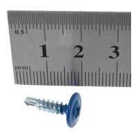 Прессшайба Качественный КРЕПЕЖ 4.2х16 мм, синяя RAL 5005, сверло, 250 шт 0301101 КЧ