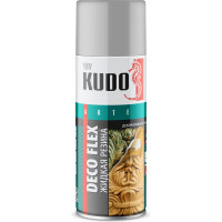 Краска для декоративных работ KUDO DECO FLEX жидкая резина серебро KU-5335