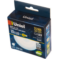 Светодиодная лампа Uniel матовая LED-GX53-10W/6500K/GX53/FR PLZ01WH UL-00005313