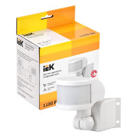 Детектор движения IEK ДД 018 1100Вт, угол обз. 270град.,. 2 полюс. дальн. 12м, IP44, бел. ИЭК LDD10-018B-1100-001