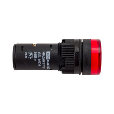 Лампа TDM ELECTRIC AD-16DS матрица, d16мм, красный, 36В, AC/DC SQ0702-0061