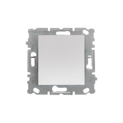 Выключатель Серебристый одноклавишный без рамки Metronex Electric FVK010115SRM