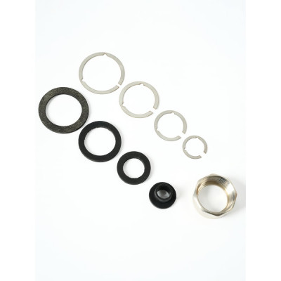 Комплект для вальцевания Kofulso 1 1/2" (2 гайки латунных, 2 прокладки резиновых, 2 стопорных кольца нерж.) КДВ 1 1/2"