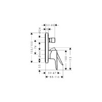Смеситель для ванны HANSGROHE Talis E внешняя часть 71745700 00000070978