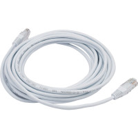 Патч-корд TWT RJ45-RJ45, 4 пары, UTP, категория 5е, 5 м, белый, 45-45-5.0-WH
