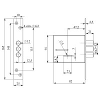 Врезной замок ГАРАНТ-М 5 кл 2022 ГЕРИОН 00002022