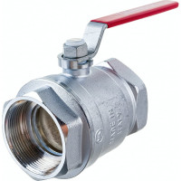 Шаровой кран Giacomini R250D 2", внутренняя/внутренняя, ручка-рычаг красный, хромированный R250X008
