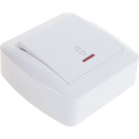 Выключатель с подсветкой Lezard DEMET проходной, белый 711-0200-114