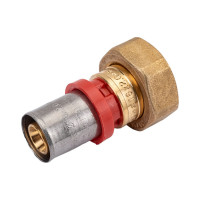 Муфта пресс-В TIEMME с накидной гайкой, плоская прокладка, 16x3/4" 1650133